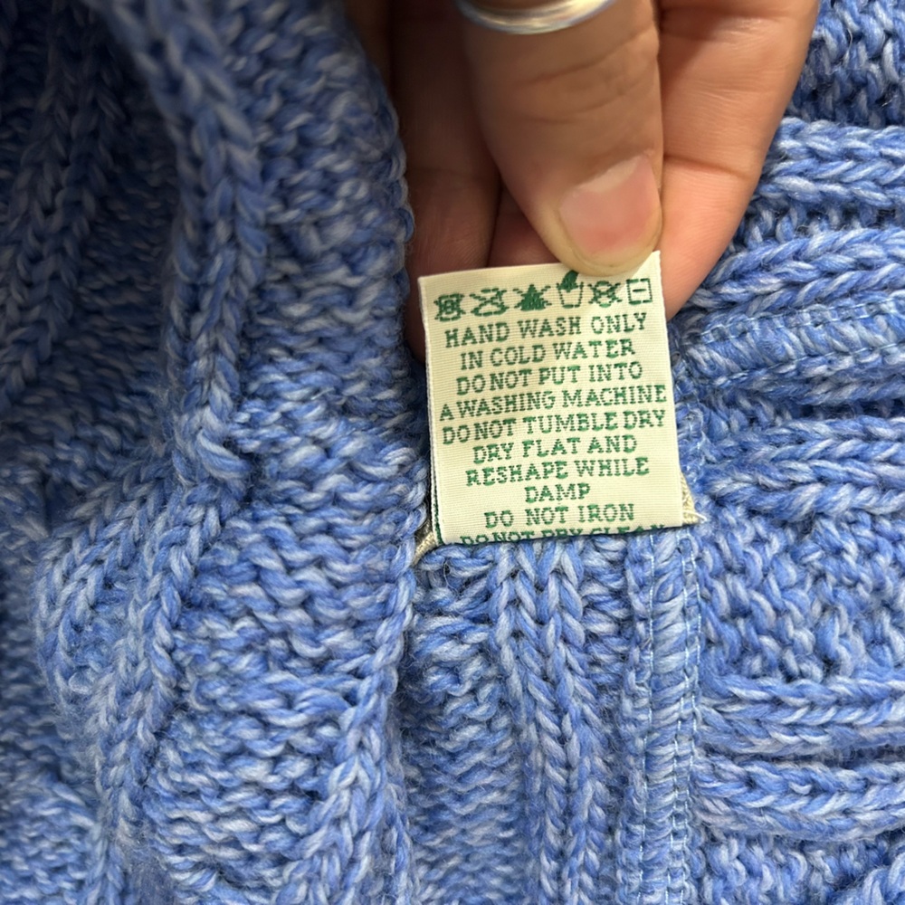 Aran sweater market 100% wool hooded scarf shawl wrap - Picture 8 of 11